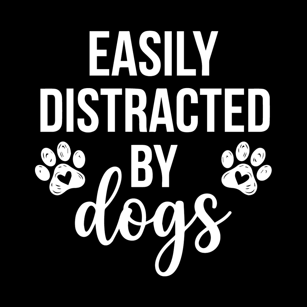 Easily Distracted By Dogs decal