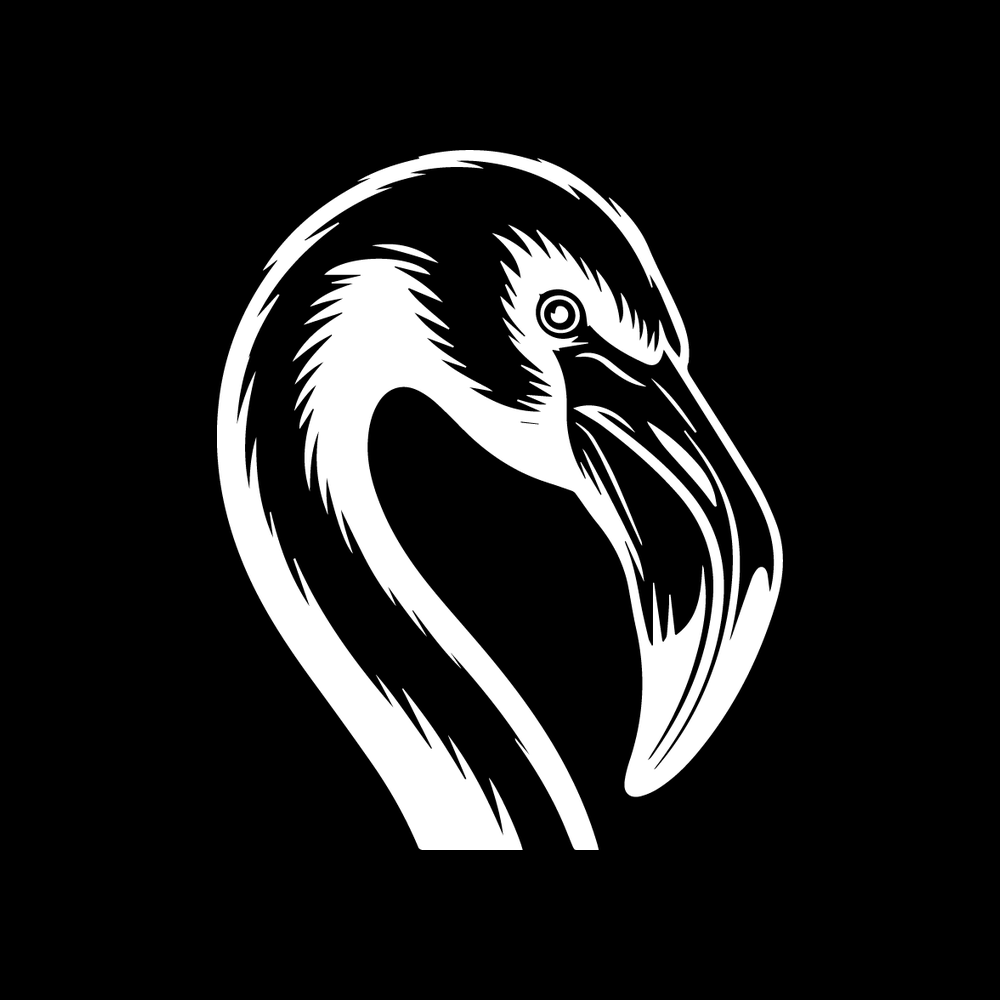 Flamingo Head decal
