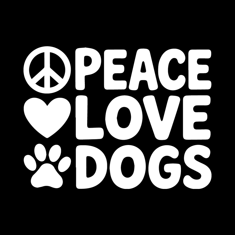 Peace Love Dogs (Stacked) decal