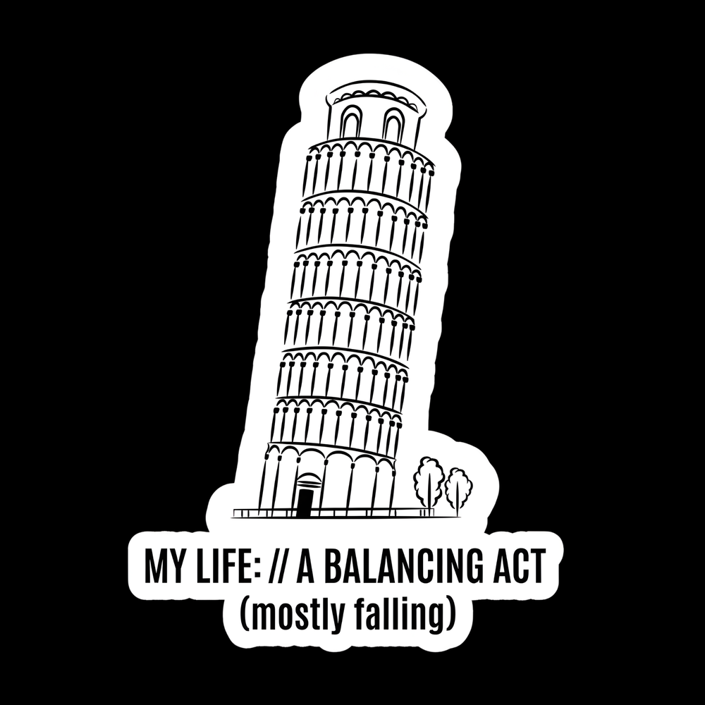 Balancing Act Full Color Sticker