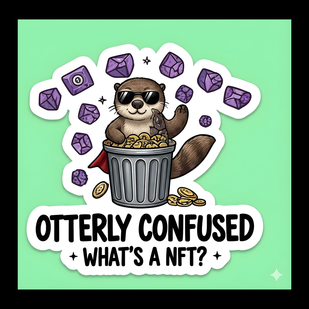 Otterly Confused Full Color Sticker