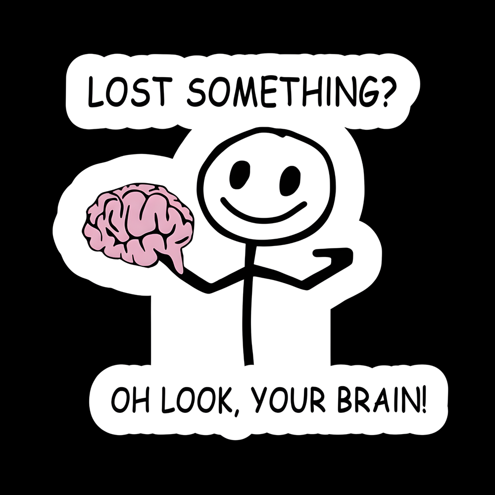 Oh Look Your Brain Full Color Sticker