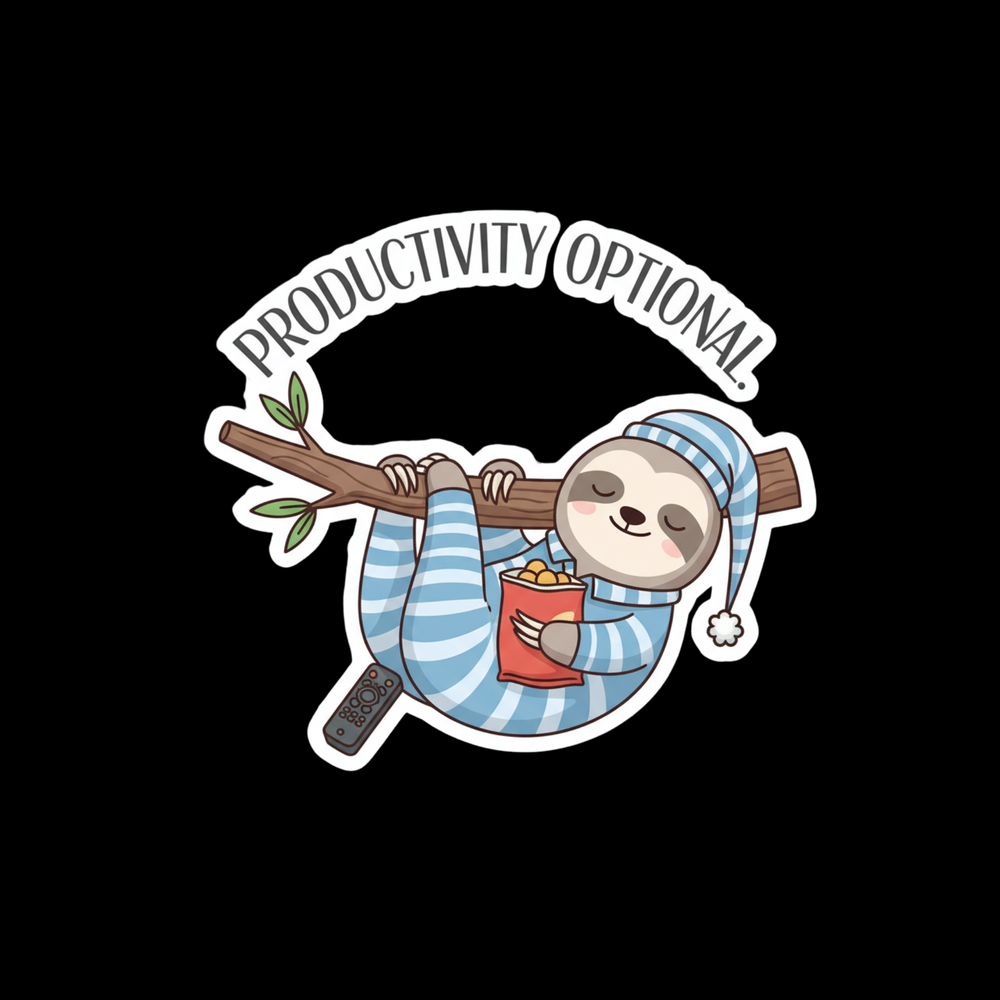 Productivity Optional Sloth Full Color Sticker
