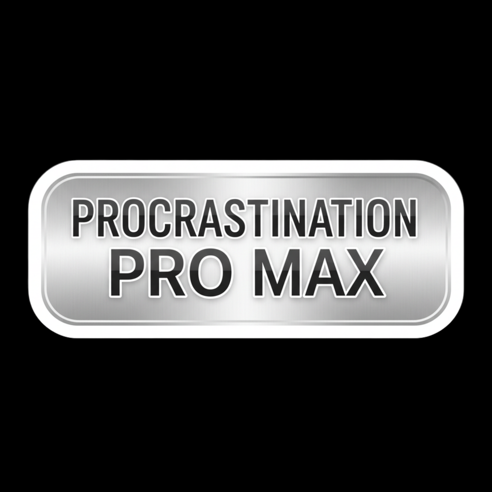 Procrastination Pro Max Full Color Sticker