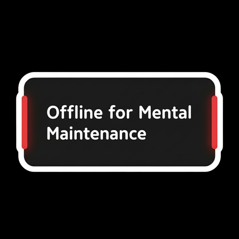 Offline For Mental Maintenance Full Color Sticker