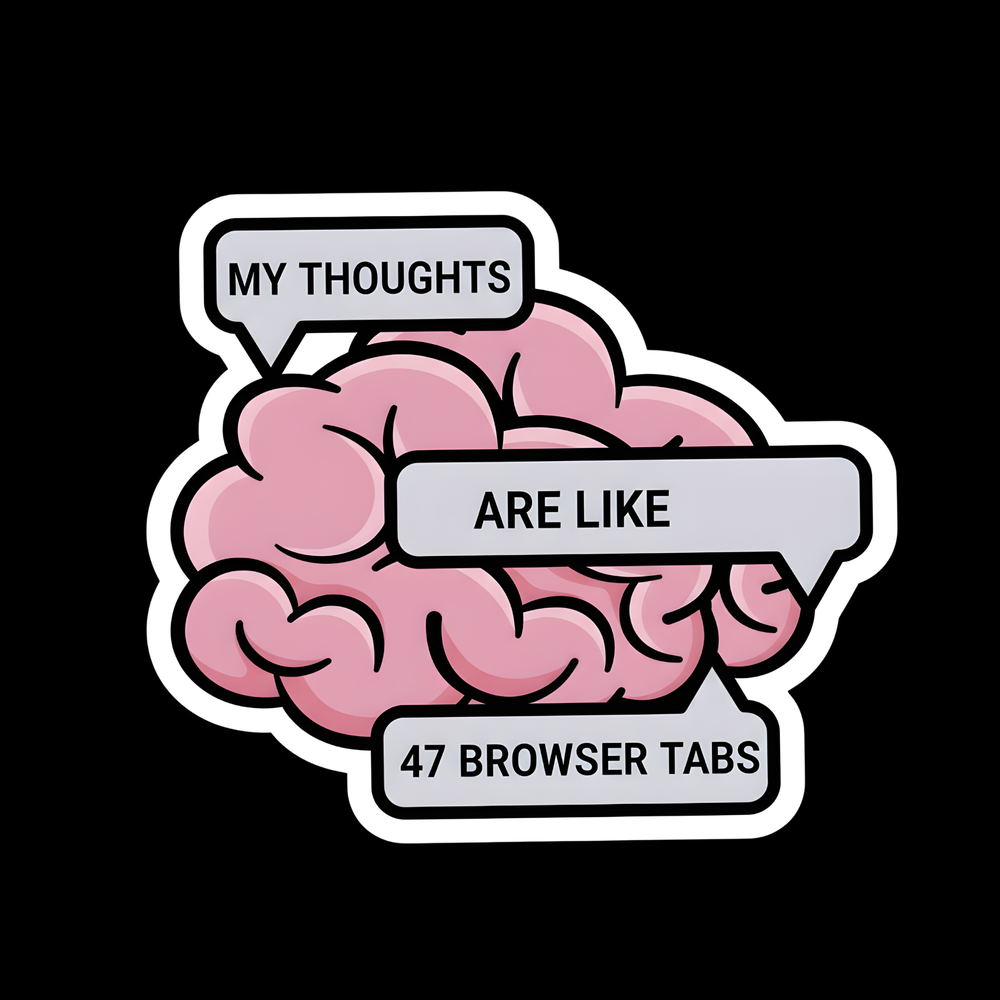 47 Browser Tabs Full Color Sticker