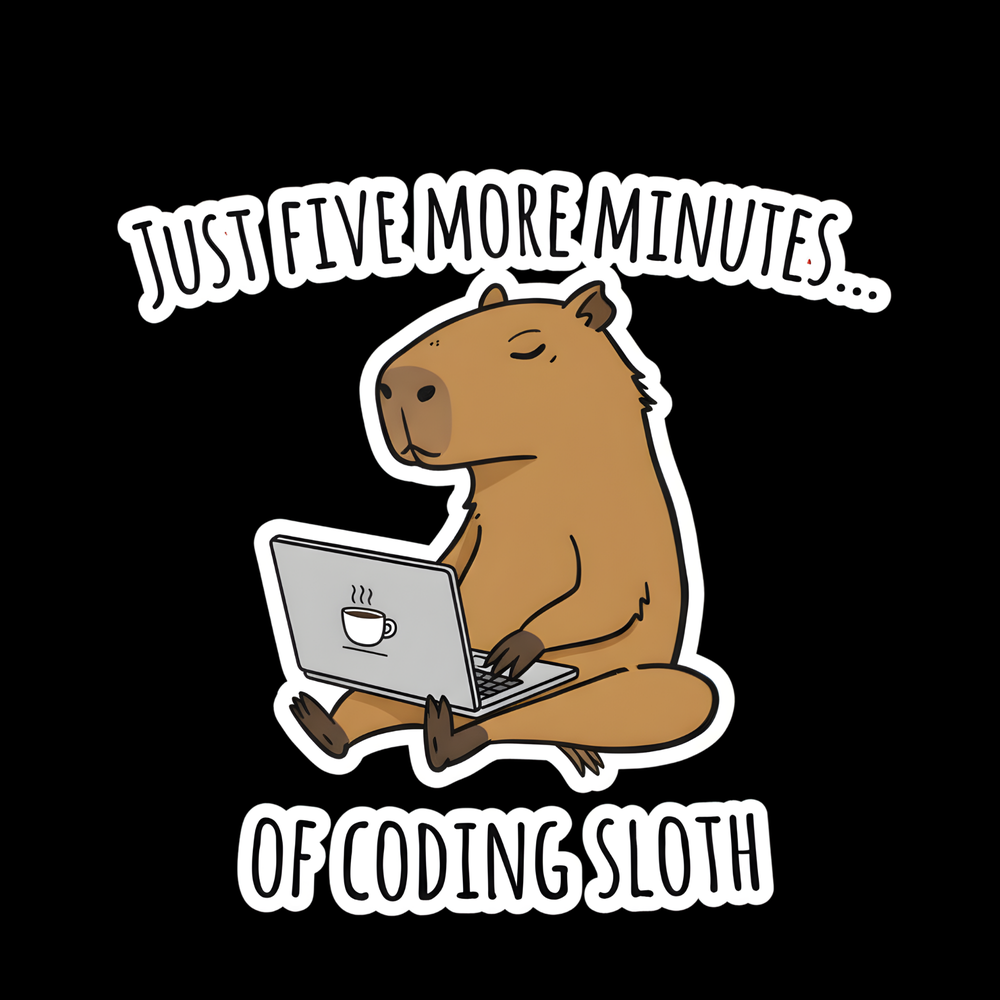 Coding Sloth Full Color Sticker