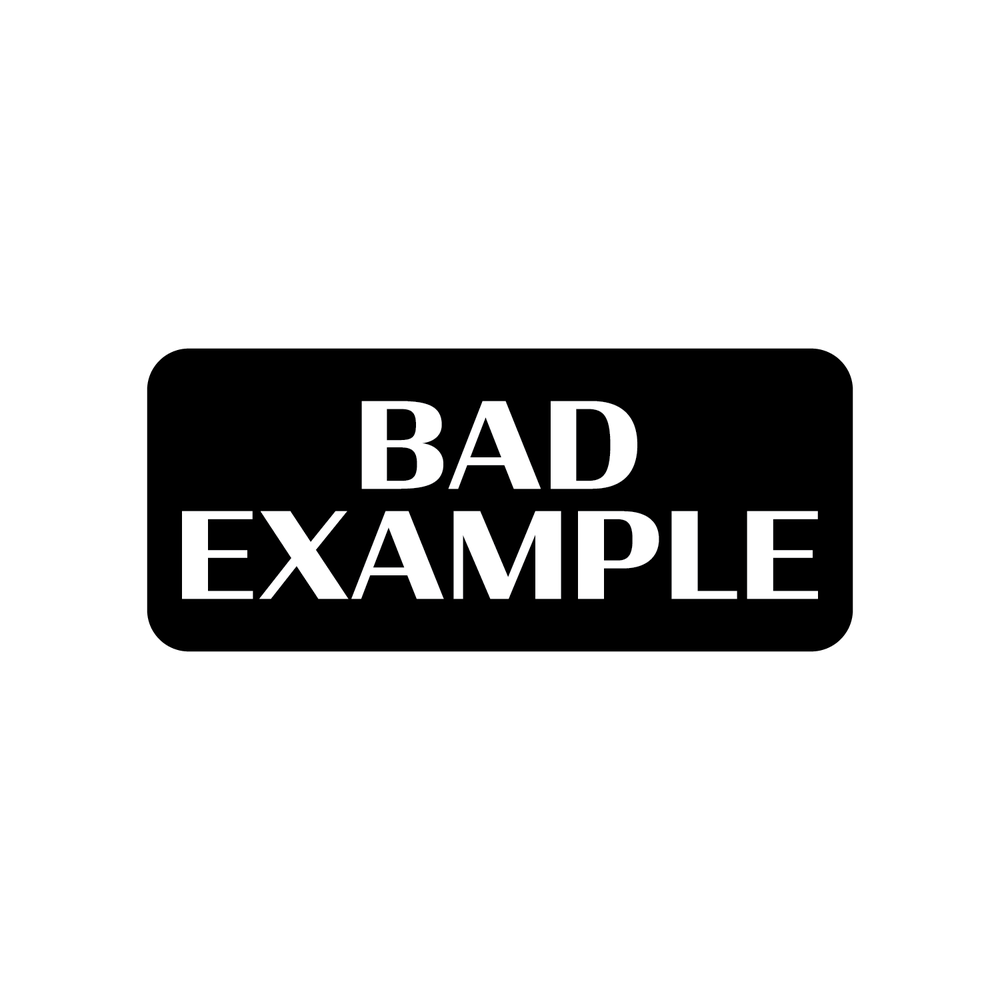 Bad Example Full Color Sticker