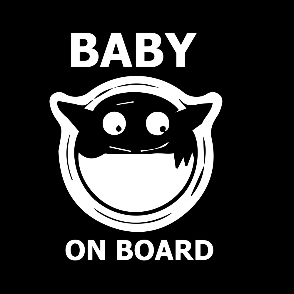 Baby Monster On Board Vinyl Decal Car Window Laptop Sticker