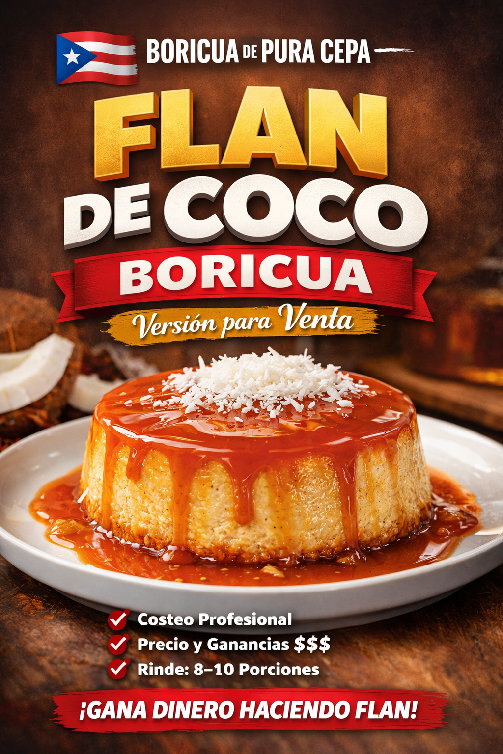 Flan de coco Boricua - Versión para venta (ebook)
