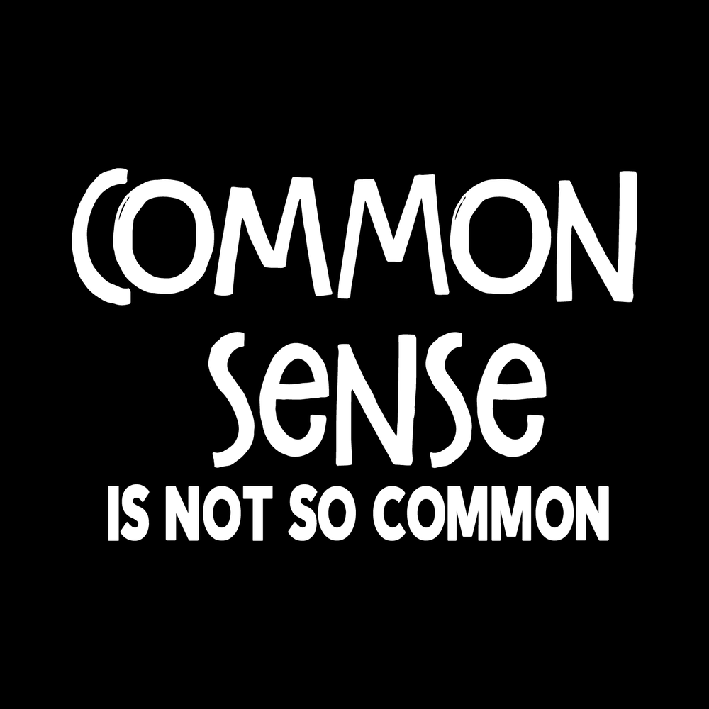 Commonsense Is Not So Common Vinyl Decal Car Window Laptop Sticker vinyl decal for car window