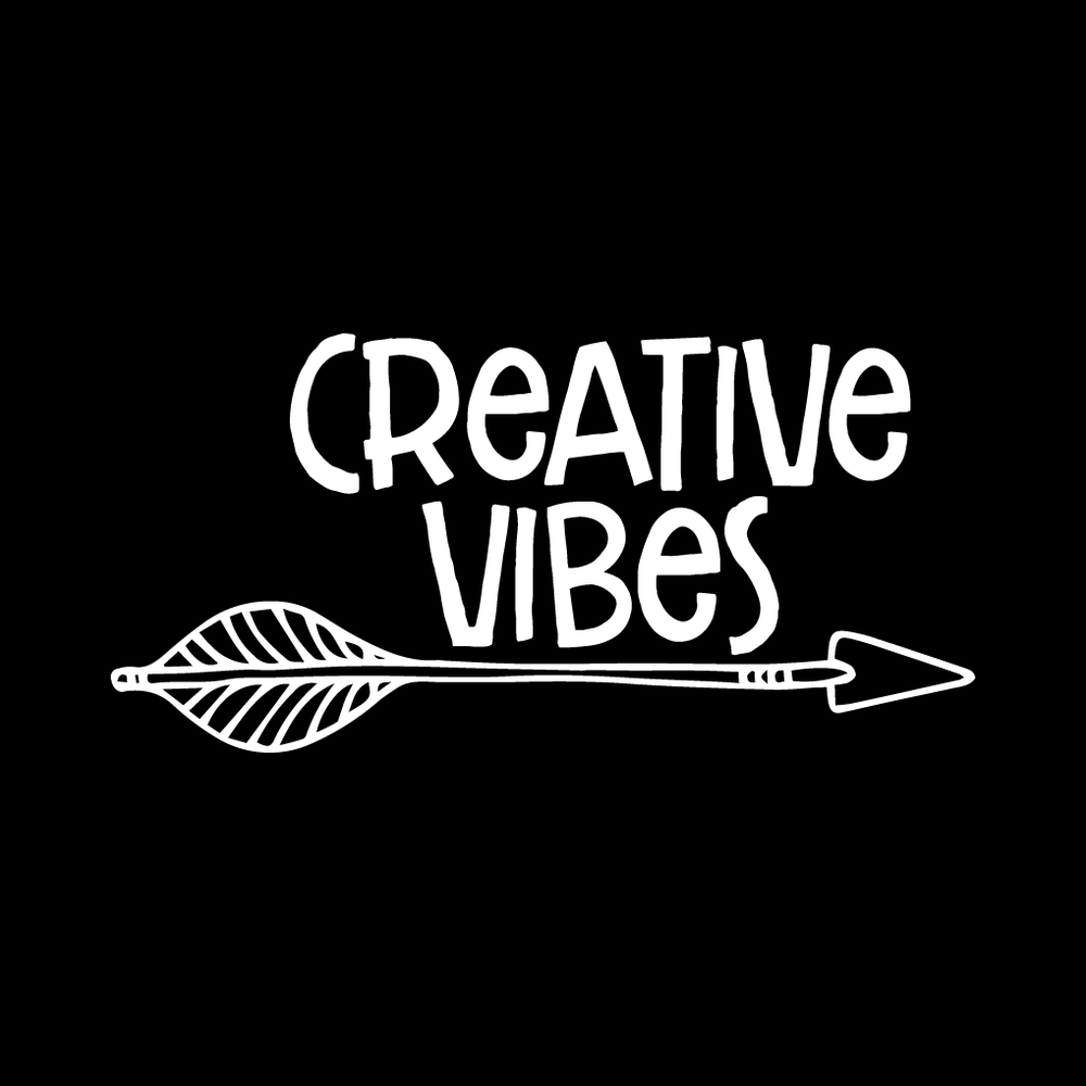 Creative Vibes vinyl decal for car window