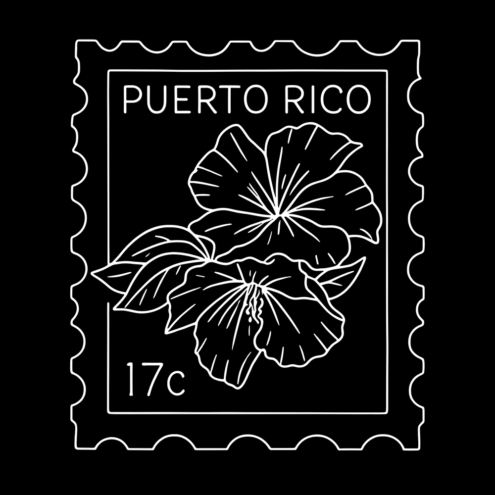 Hibiscus Stamp Flower decal