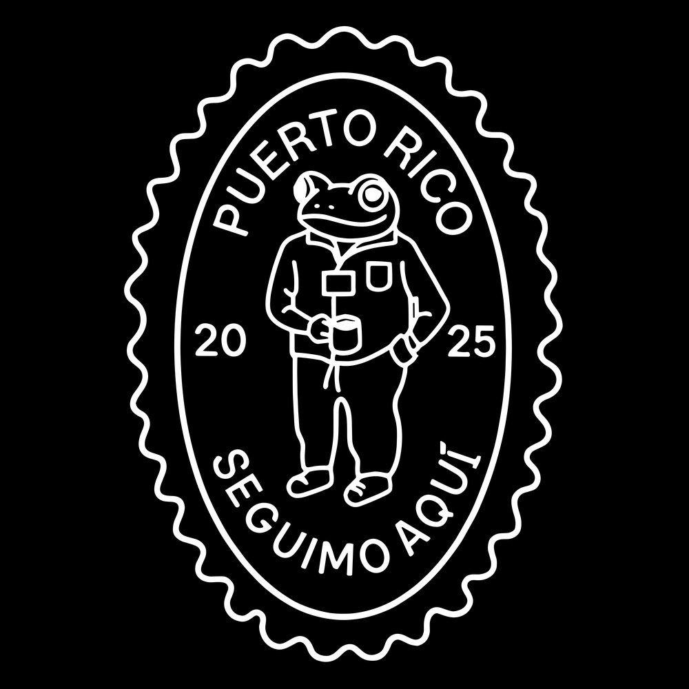 Seguimos Aquí Frog 2025 decal