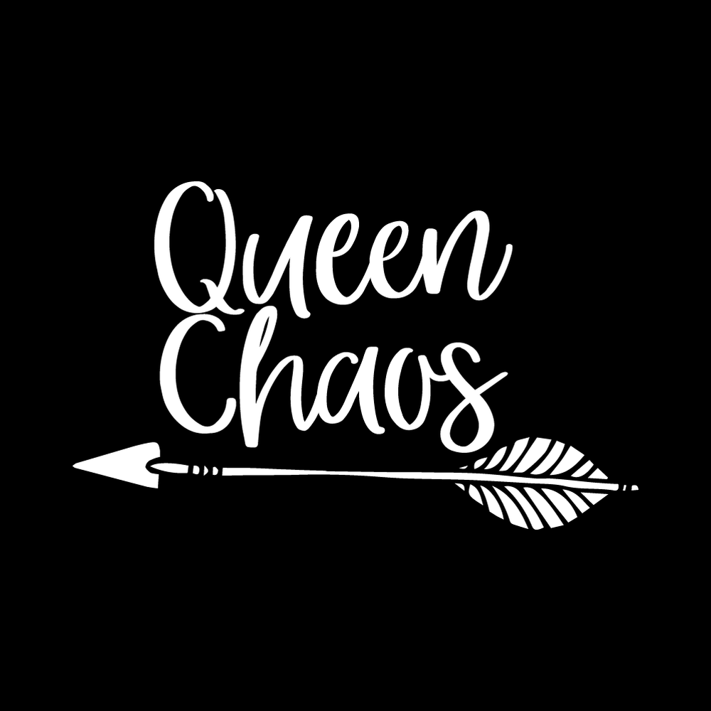 Queen Chaos vinyl decal for car window