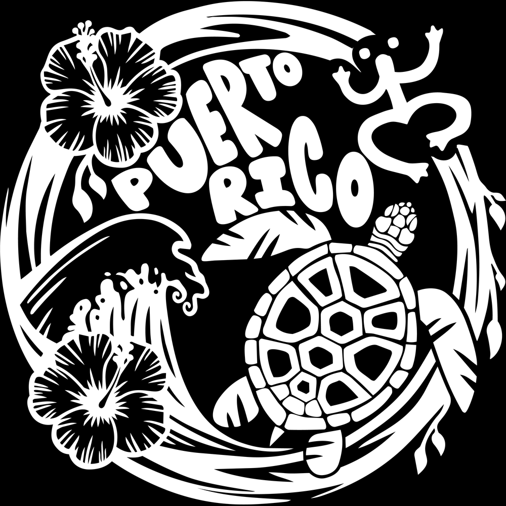 Hibiscus Turtle Wave decal