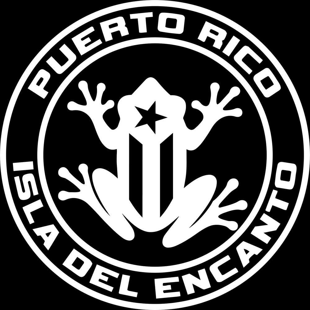 Isla Del Encanto Frog Badge decal