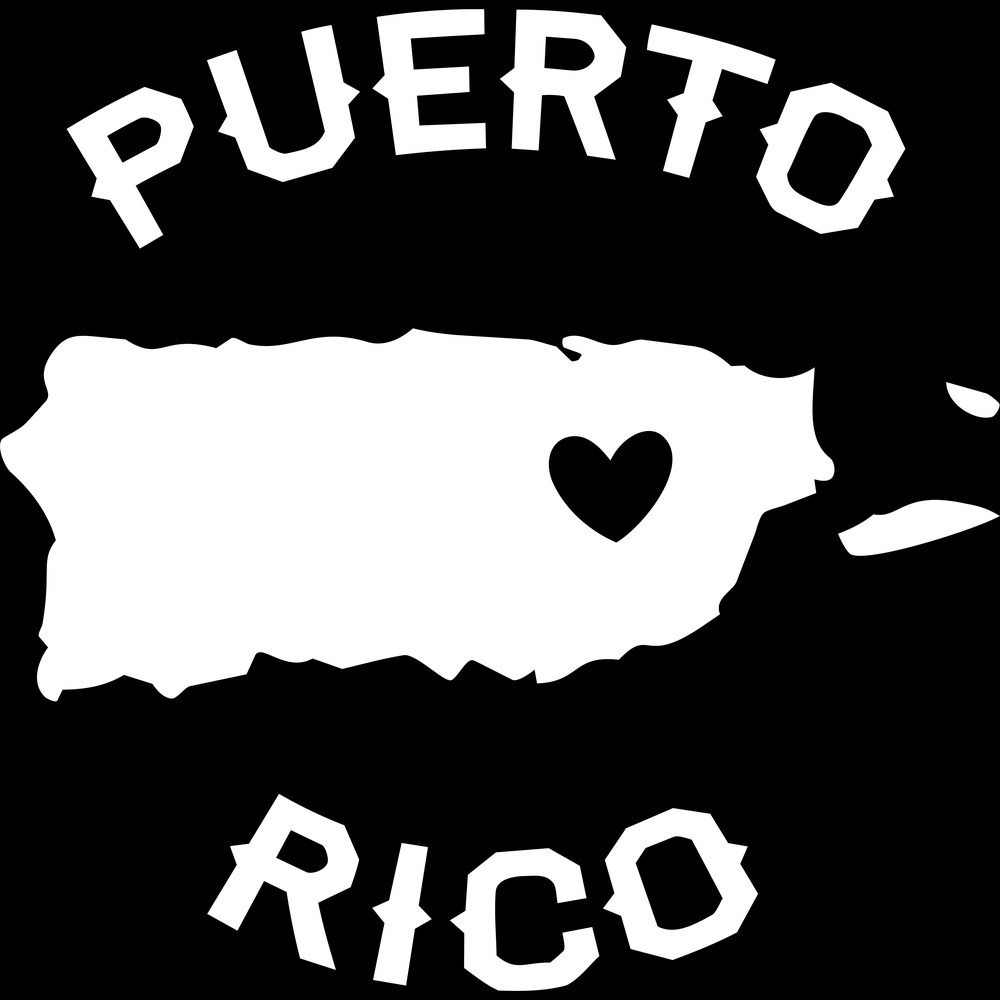 Puerto Rico Heart Map decal