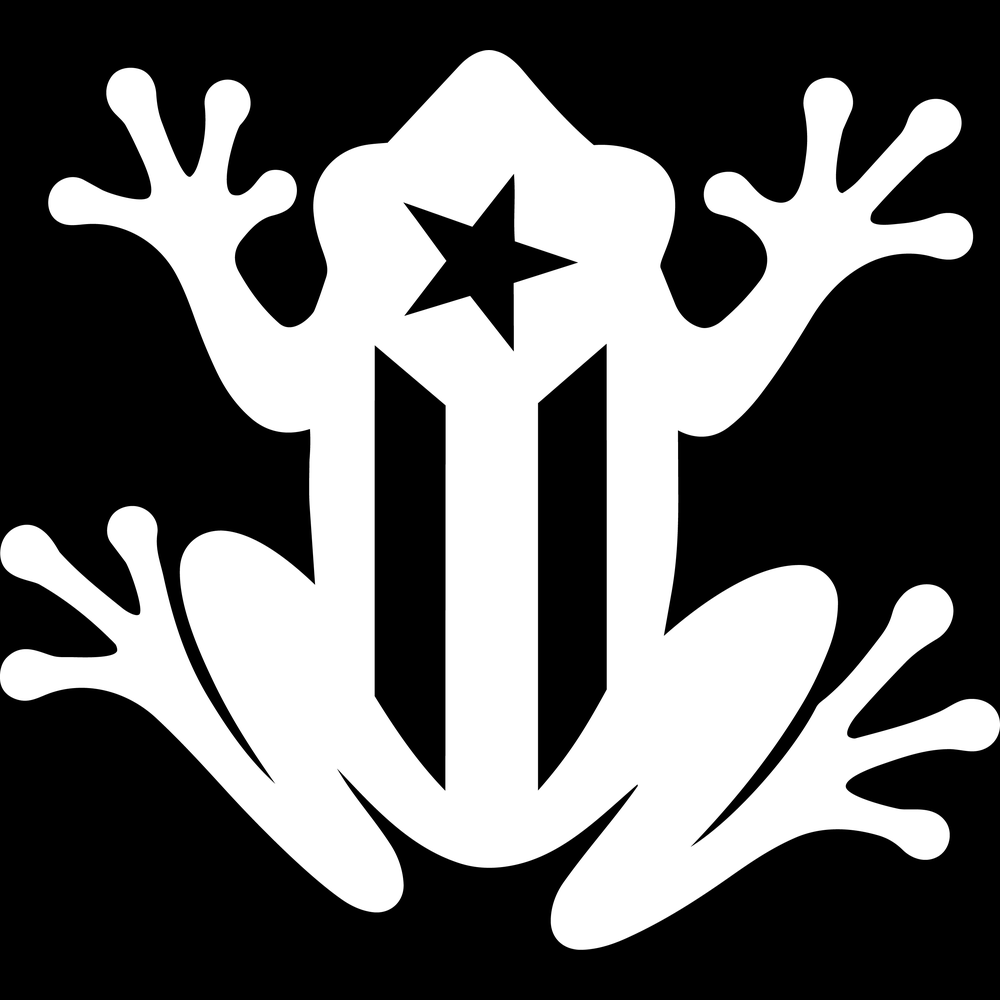 Frog Flag Silhouette decal