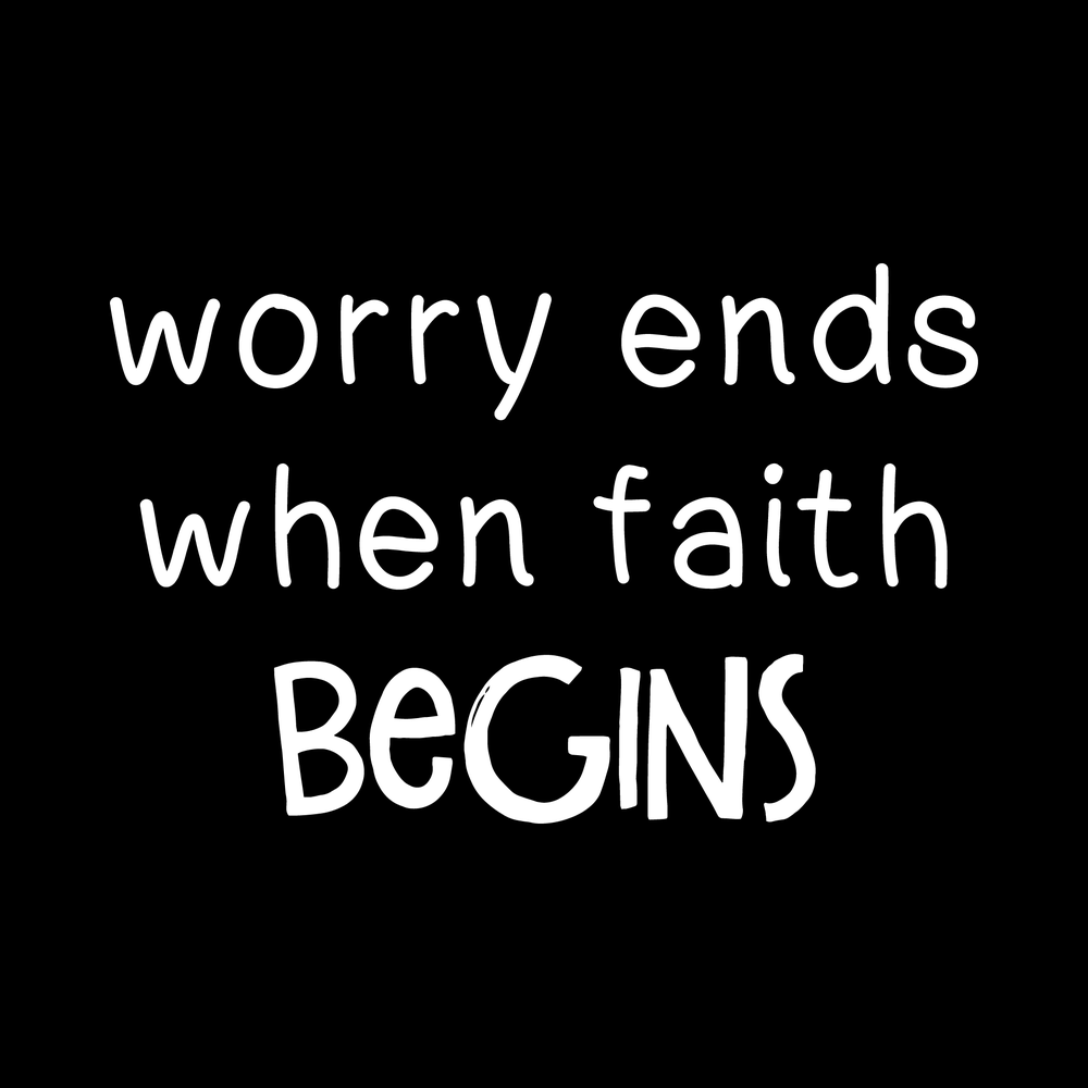 Worry Ends When Faith Begins Vinyl Decal Car Window Laptop Sticker vinyl decal for car window