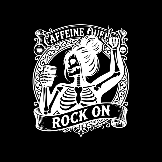 Caffeine Queen Rock On decal