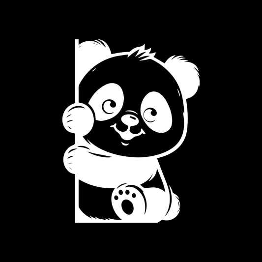 Peeking Panda decal