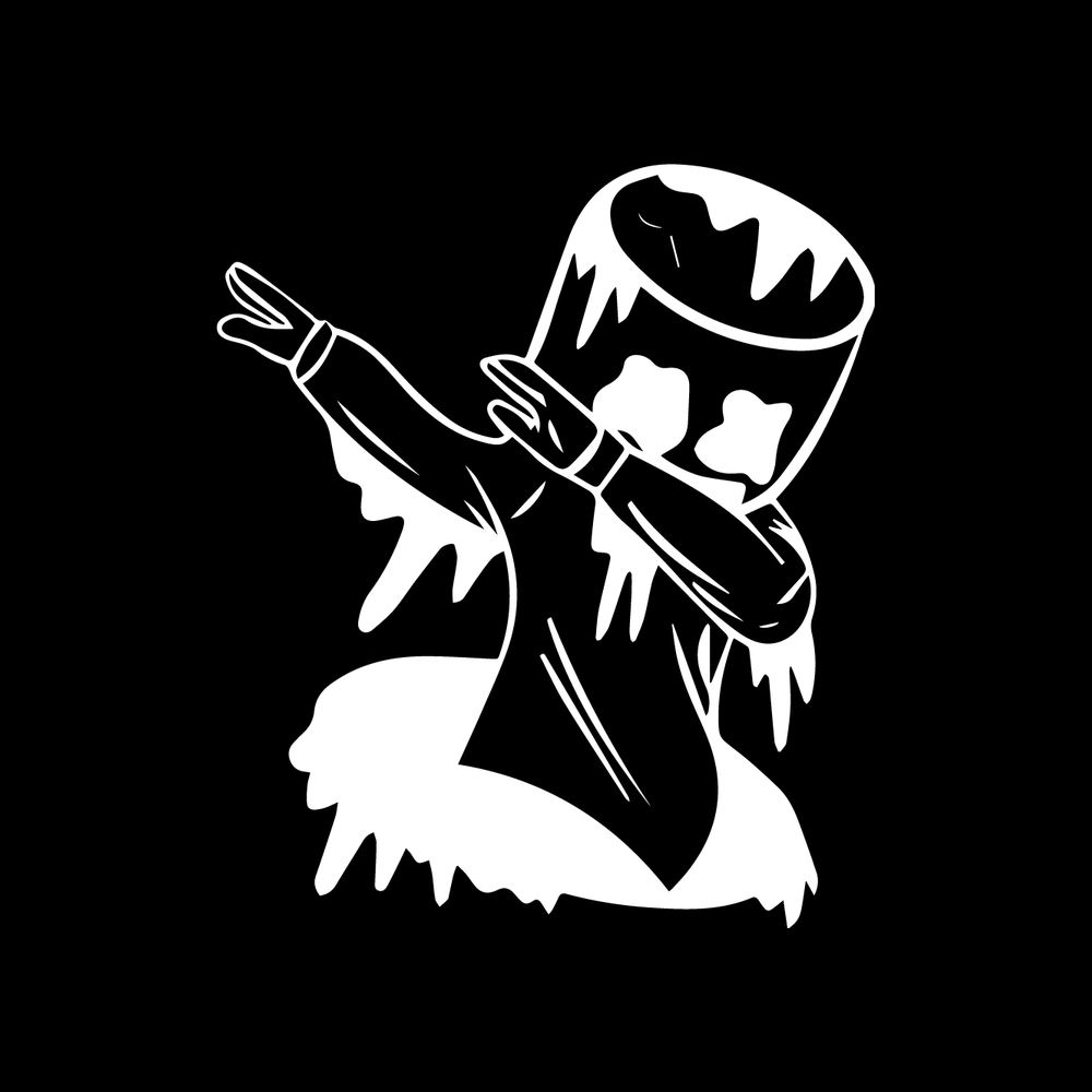 Dabbing DJ mask decal