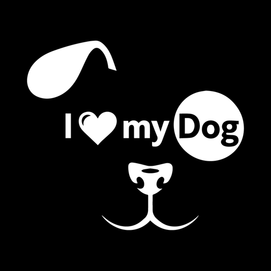 I Love My Dog (Face) decal