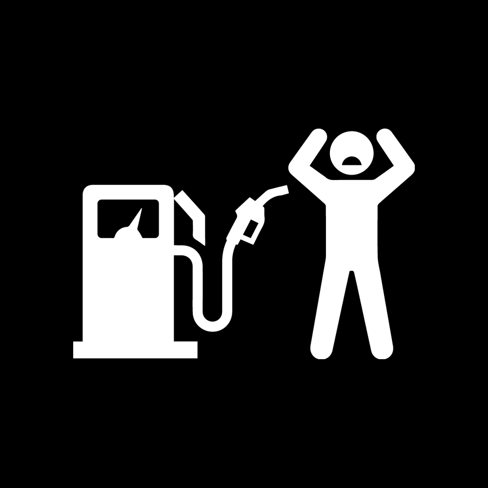 Angry At Gas Pump decal