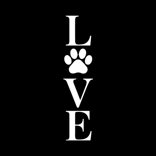 Love Paw (Vertical) decal