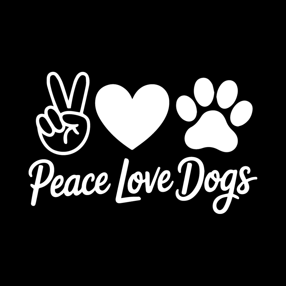 Peace Love Dogs decal
