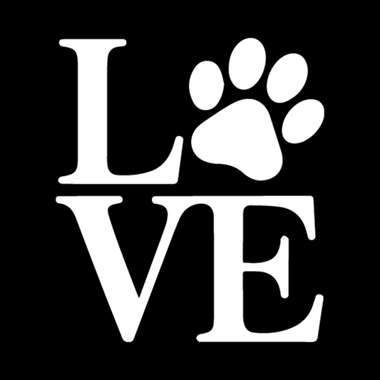 Love Paw (Stacked) decal