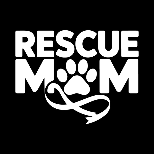 Rescue Mom Ribbon decal