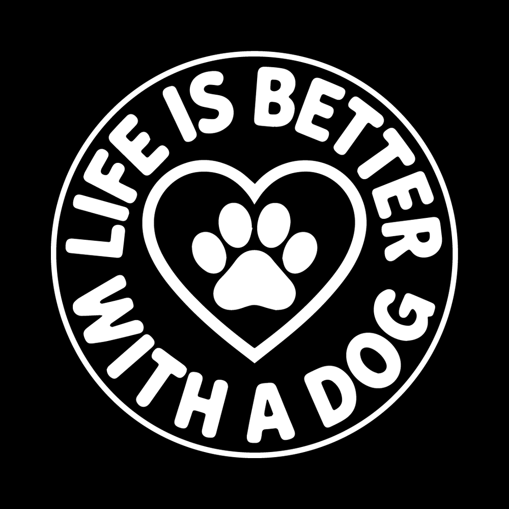 Life Is Better With A Dog (Heart) decal