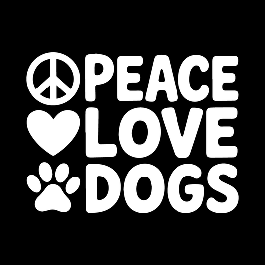 Peace Love Dogs (Stacked) decal