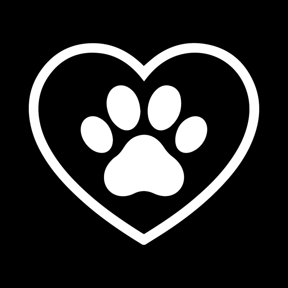 Paw In Heart decal