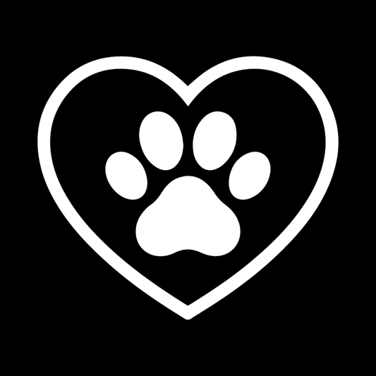 Paw In Heart decal
