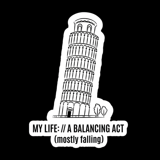 Balancing Act Full Color Sticker