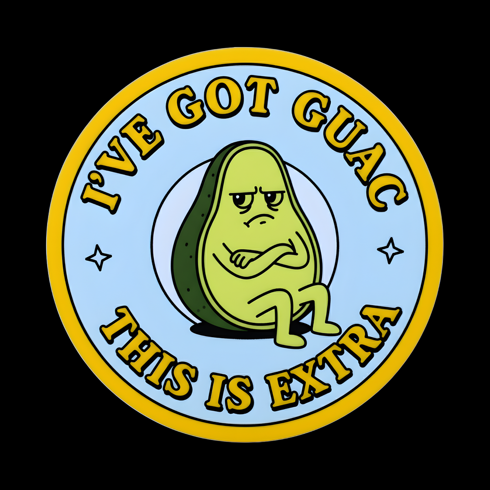Extra Guac Avocado Full Color Sticker