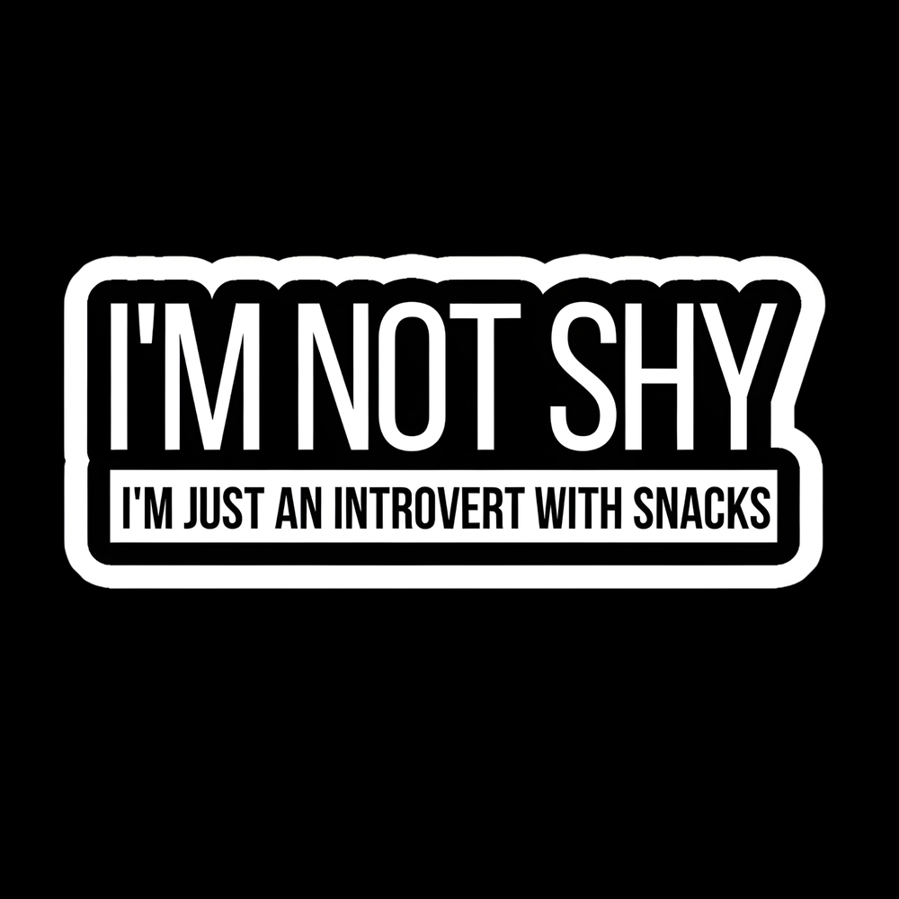 Introvert With Snacks Full Color Sticker