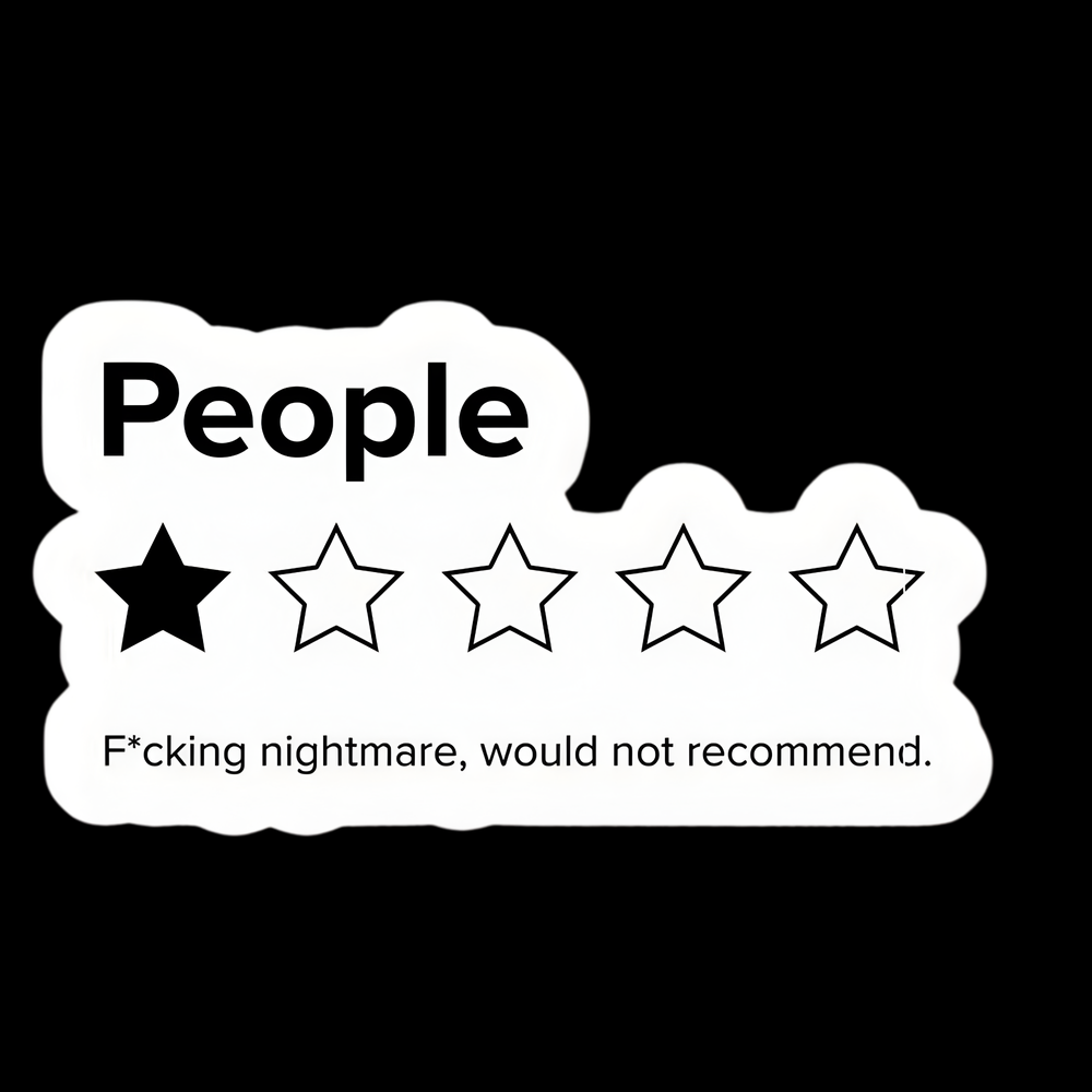 People One Star Review Full Color Sticker