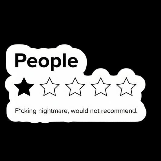 People One Star Review Full Color Sticker