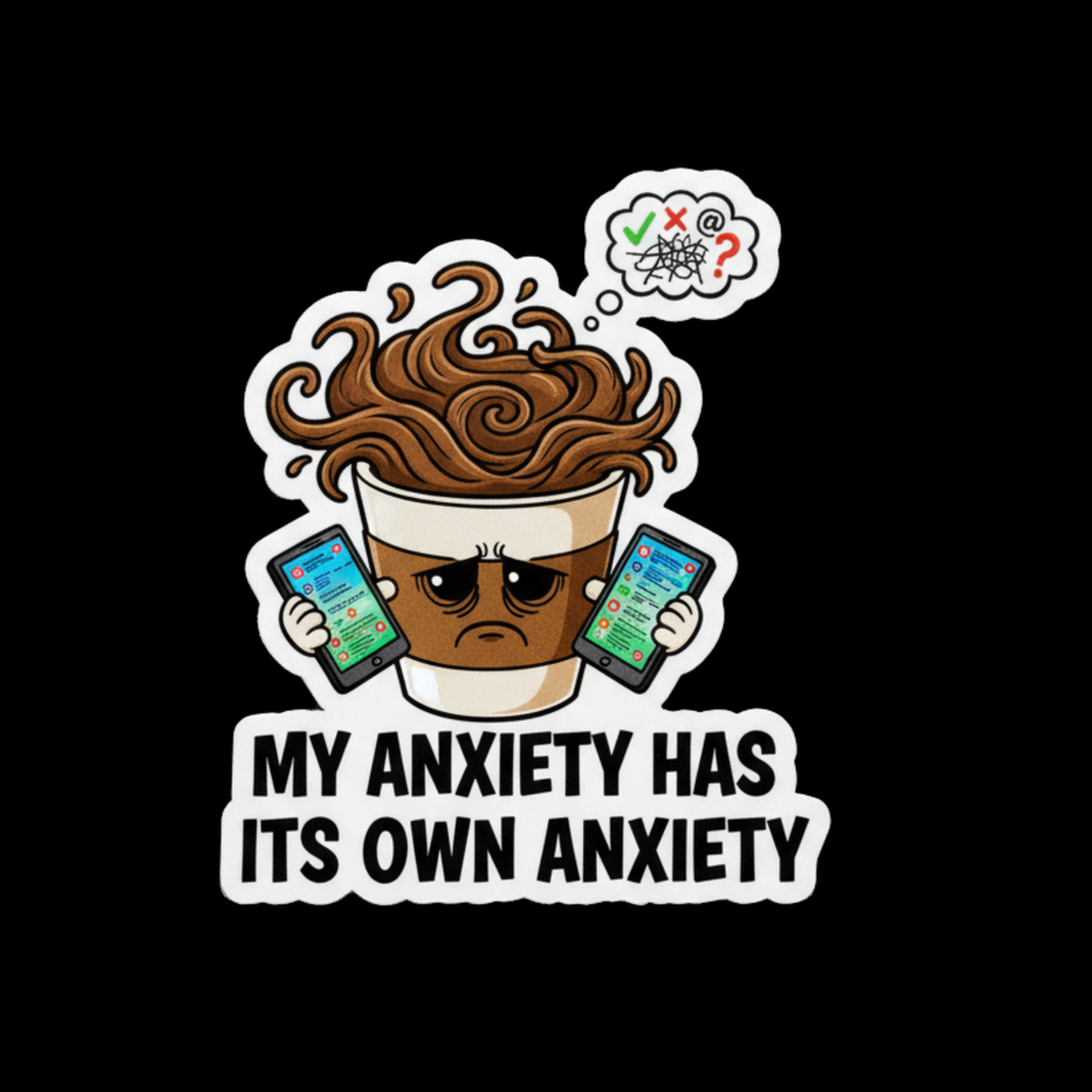 My Anxiety Has Anxiety Full Color Sticker