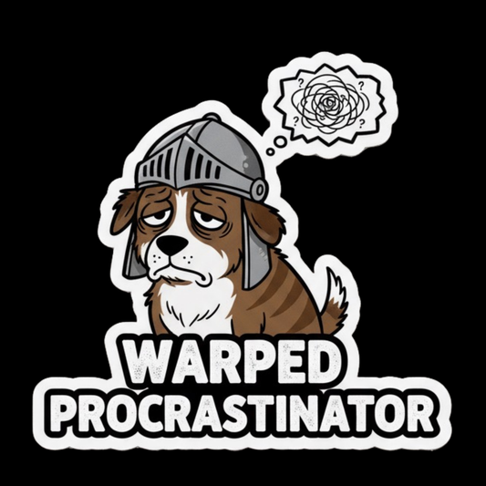 Warped Procrastinator Full Color Sticker