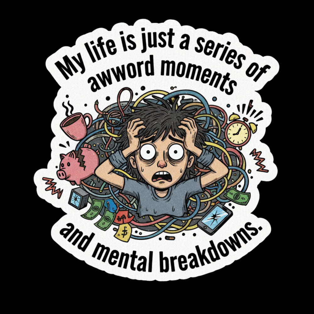 Series Of Mental Breakdowns Full Color Sticker