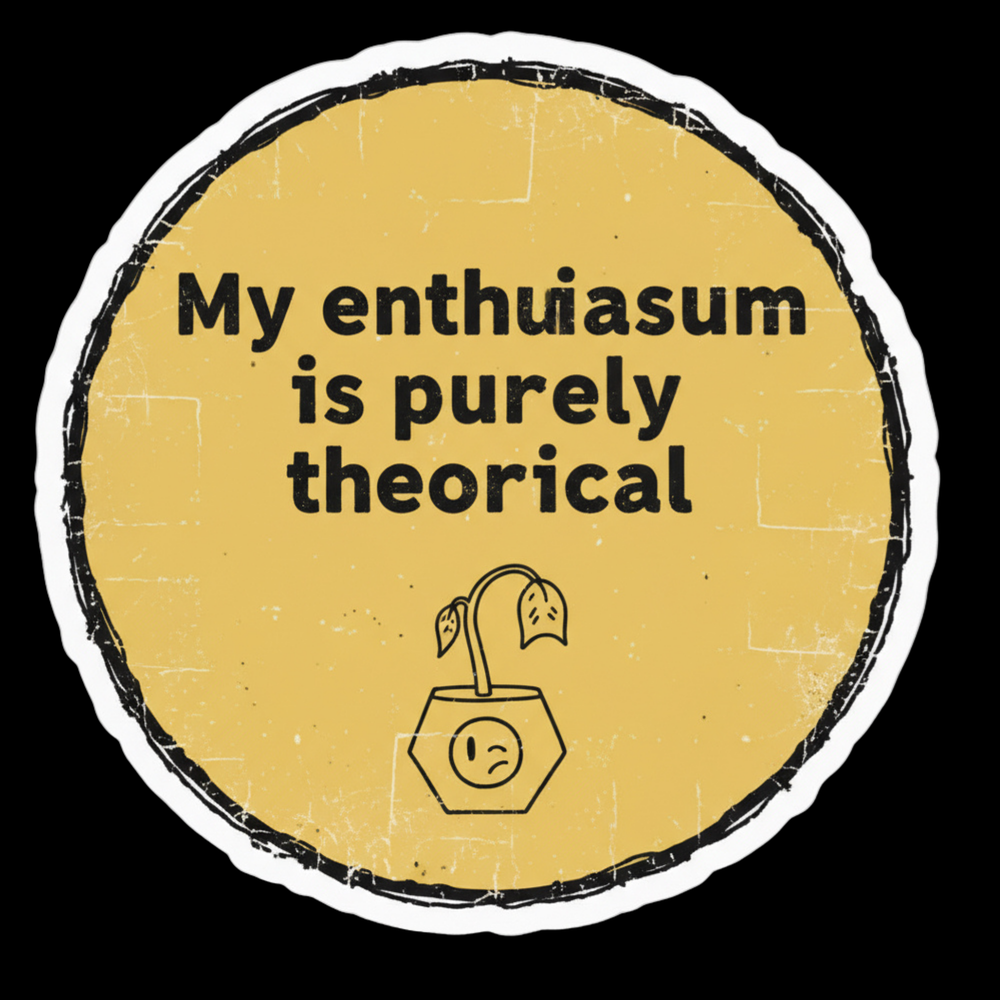 Enthusiasm Purely Theoretical Full Color Sticker