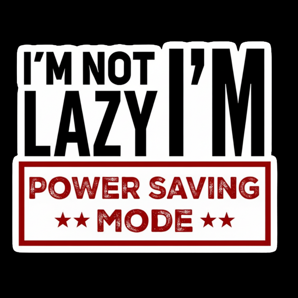Power Saving Mode Full Color Sticker