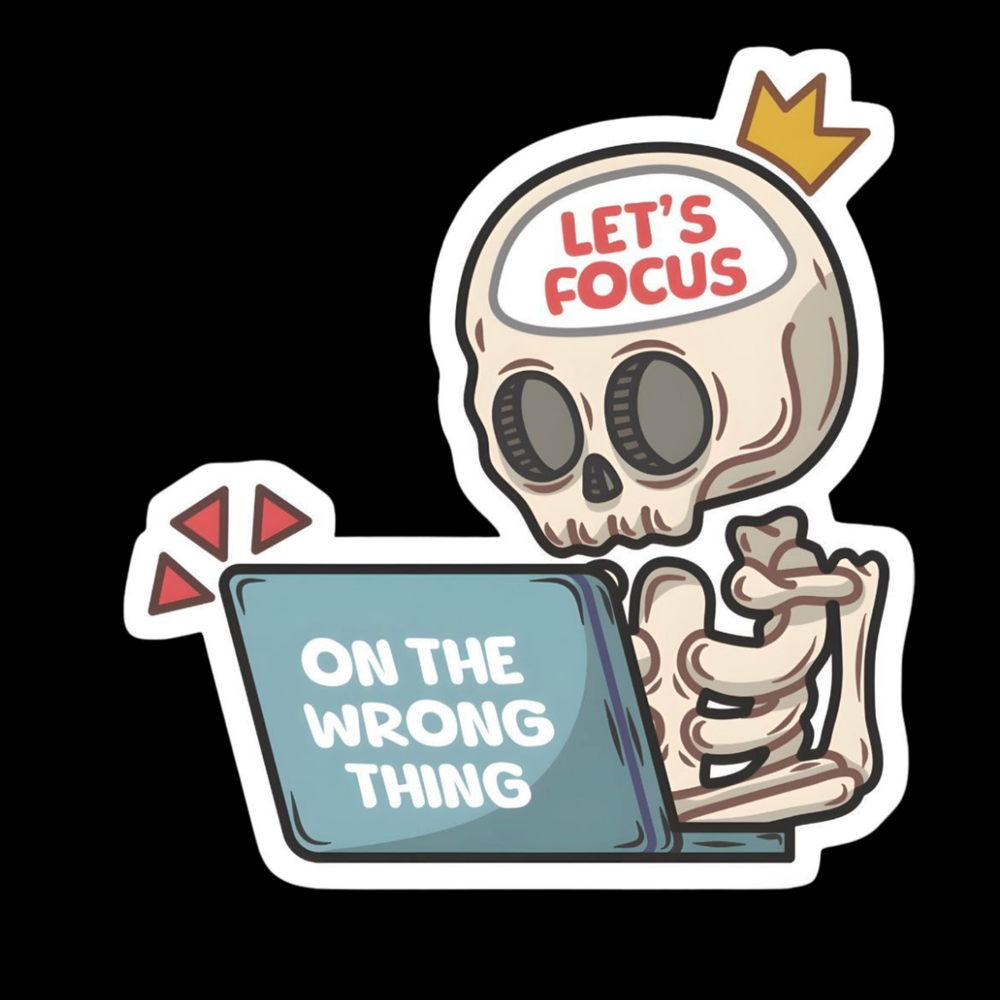Let's Focus On The Wrong Thing Full Color Sticker