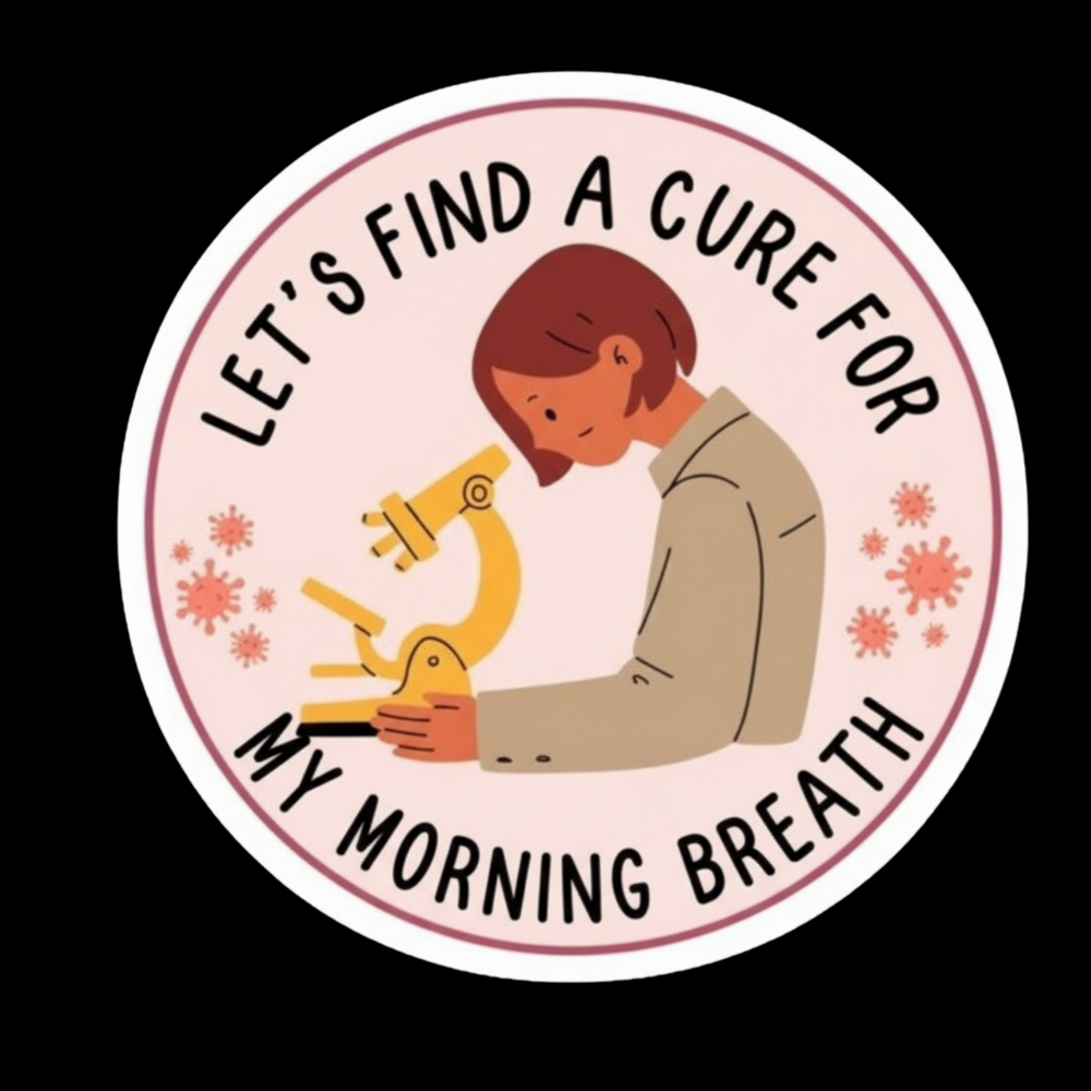 Cure For Morning Breath Full Color Sticker