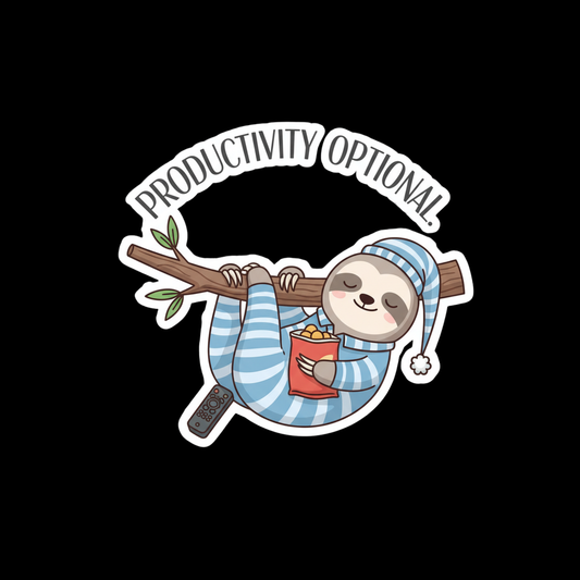 Productivity Optional Sloth Full Color Sticker